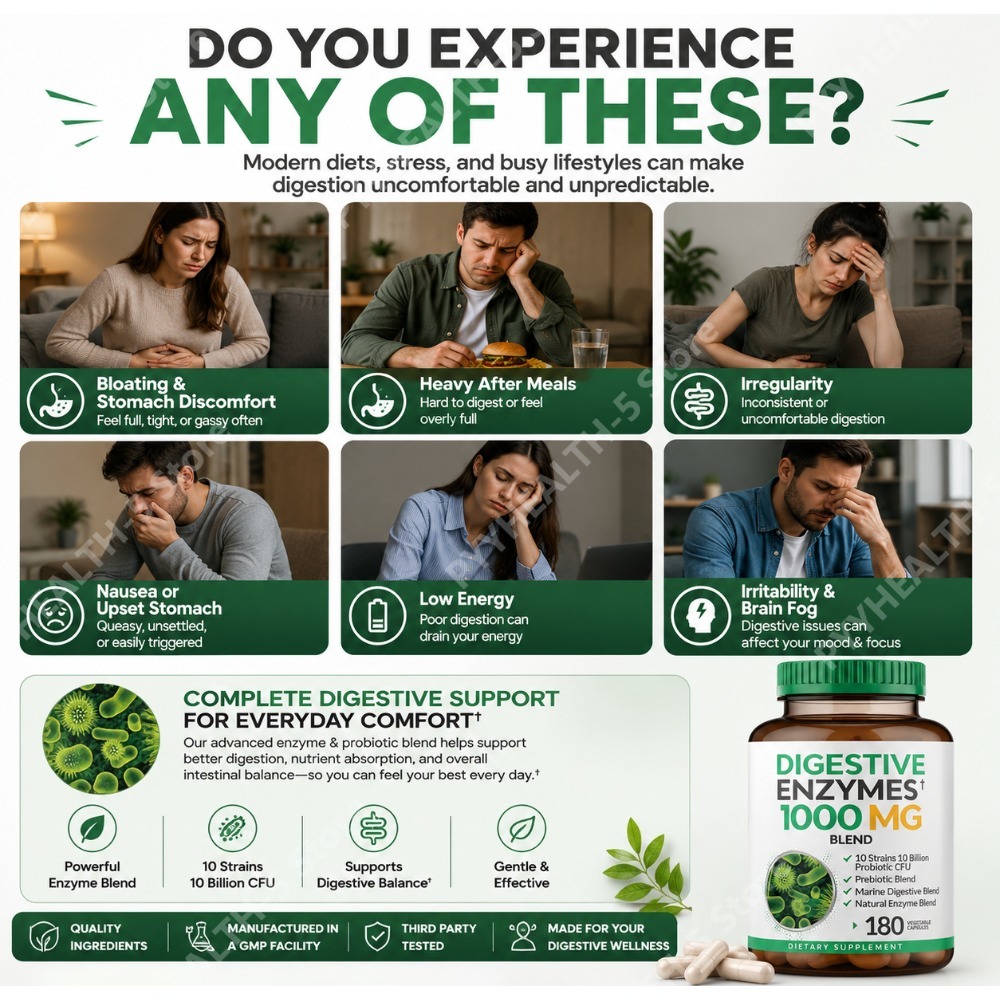Digestive Enzyme Supplement 18 - Digestive Enzyme Blend บทวิจารณ์และราคา