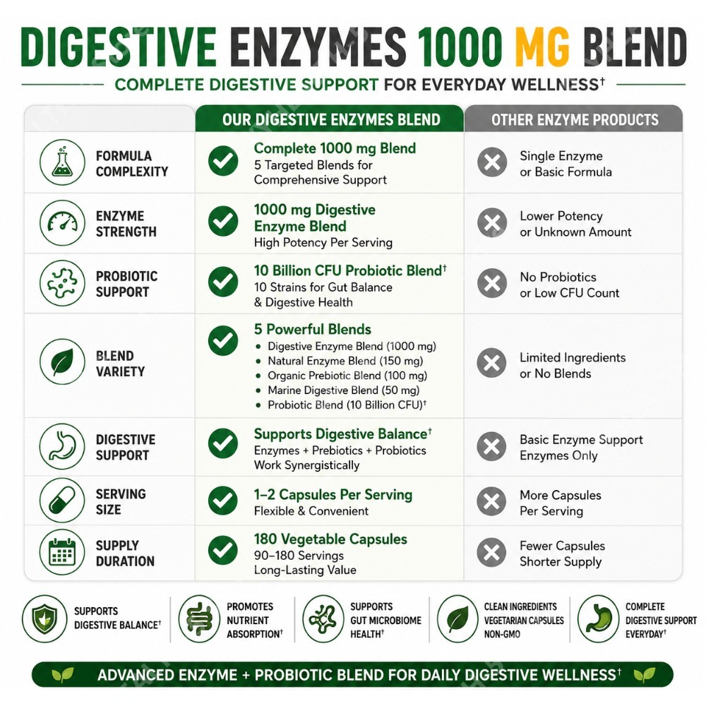 Digestive Enzyme Supplement 18 - Digestive Enzyme Blend บทวิจารณ์และราคา