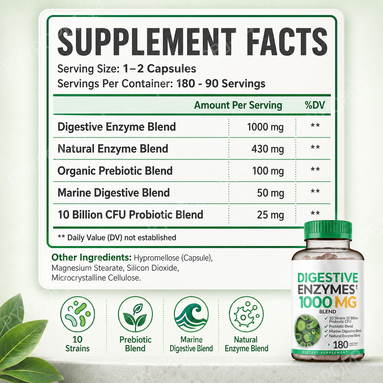 Digestive Enzymes 1000 Mg Blen - Digestive Enzyme Blend บทวิจารณ์และราคา