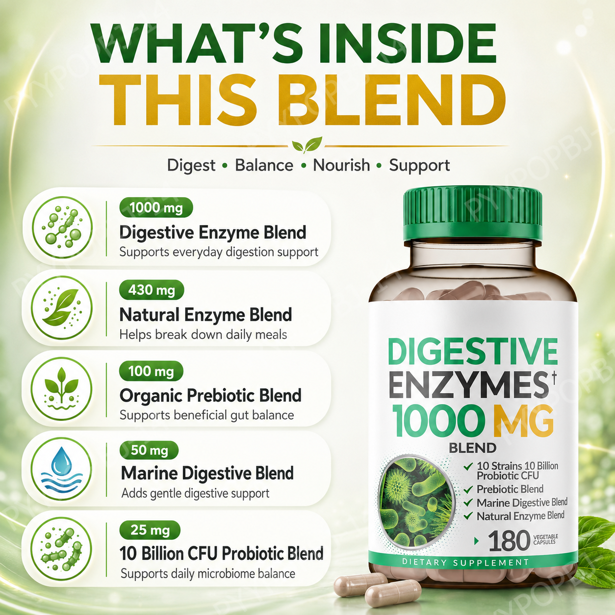 Digestive Enzymes 1000 Mg Blen - Digestive Enzyme Blend บทวิจารณ์และราคา