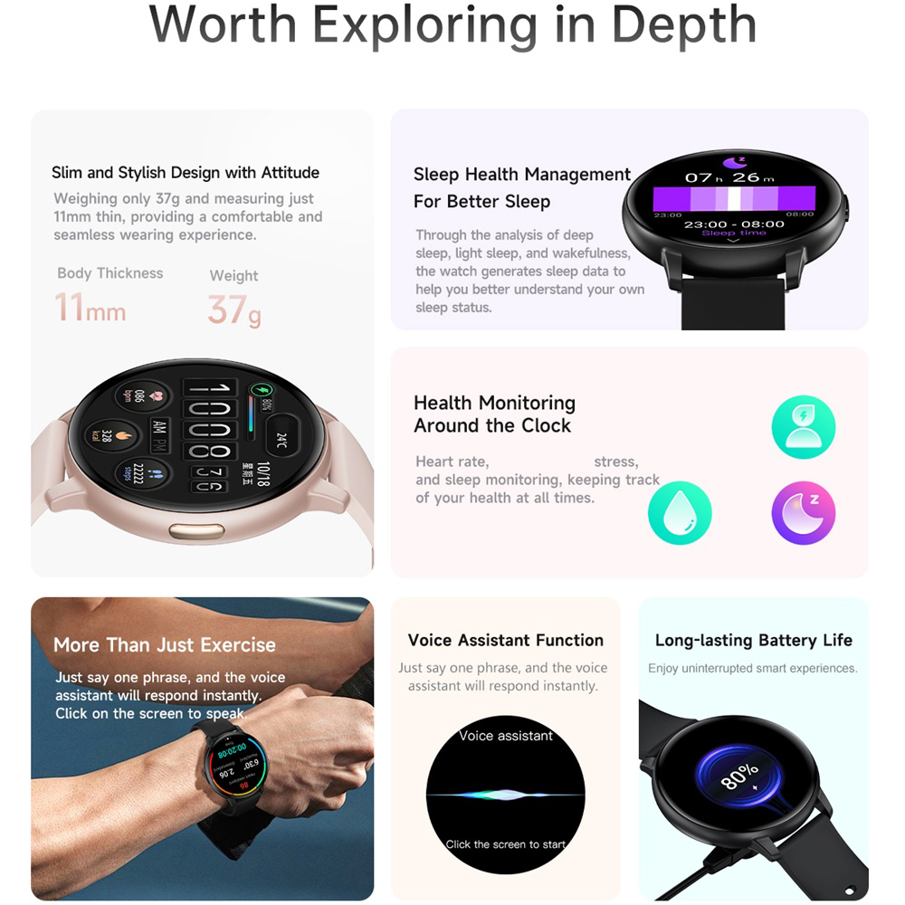 BT Call Smart Watch Women Spor - Nutrition Gym บทวิจารณ์และราคา