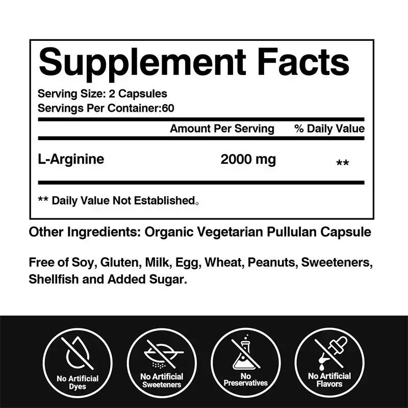 Men's L Arginine Capsules Supp - Pre Workout Supplement บทวิจารณ์และราคา