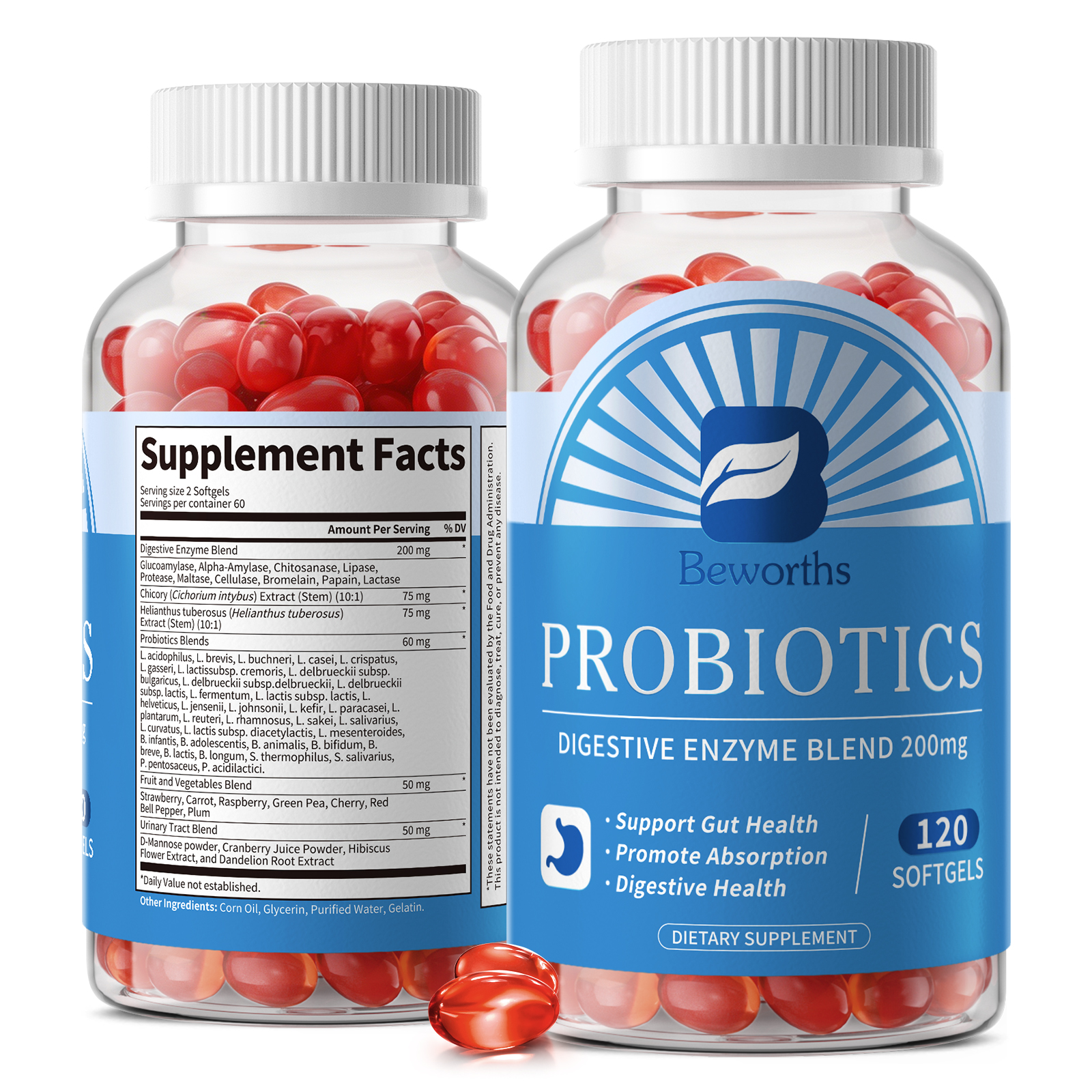 BEWORTHS 120pcs Probiotic Dige - Digestive Enzyme Blend บทวิจารณ์และราคา
