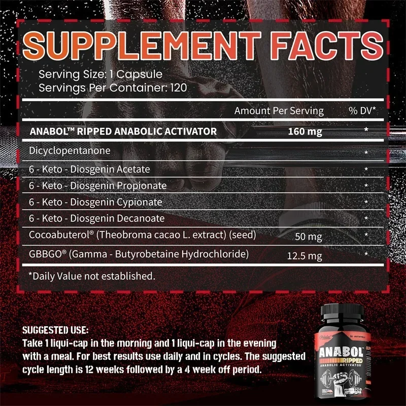 Anabol Ripped Anabolic Muscle  - Pre Workout Supplement บทวิจารณ์และราคา