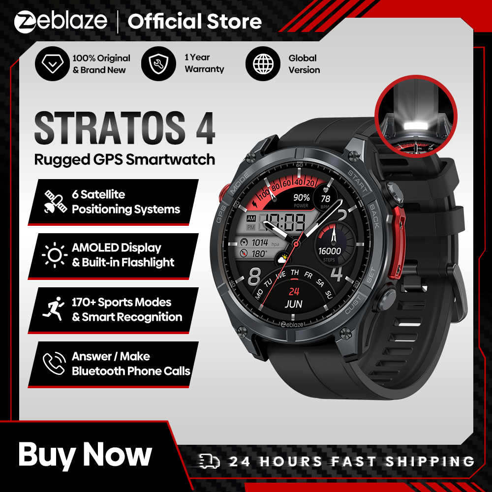 NEW Zeblaze Stratos 4 GPS Smar - Nutrition Gym บทวิจารณ์และราคา
