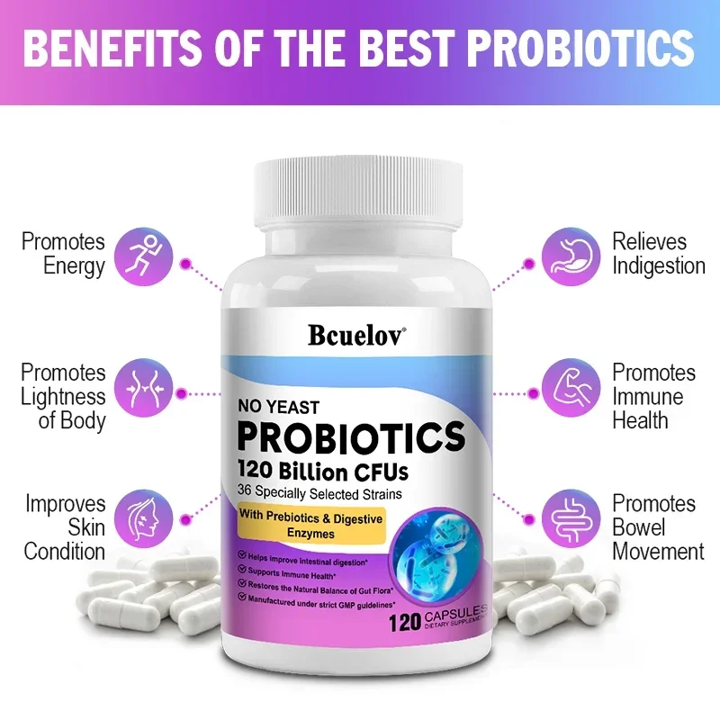Probiotics 120 Billion CFU 36  - Digestive Enzyme Blend บทวิจารณ์และราคา