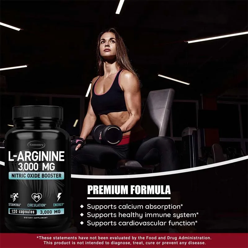 L-Arginine 3000mg - for Energy - Pre Workout Supplement บทวิจารณ์และราคา